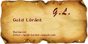 Guld Lóránt névjegykártya