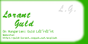 lorant guld business card